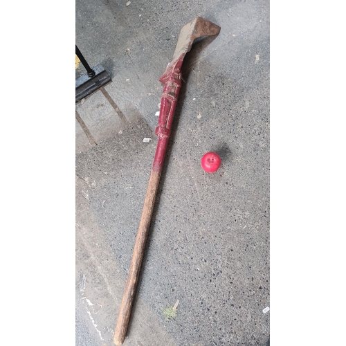 946 - An antique turf spade with original wooden handle. Fabulous piece of Irish Country life.