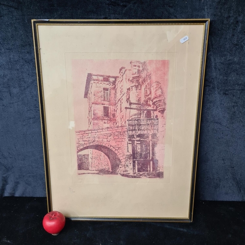 126 - A super early 20th century Limited Edition (99/100) stipple engraving featuring French Chateau De Ha... 