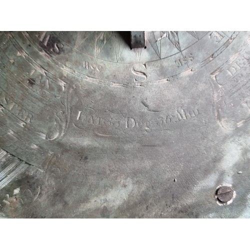 921 - Super Star Lot: A Mid 18th century sundial By John Alment Dublin, active 1740-1787  Opticial and ins... 