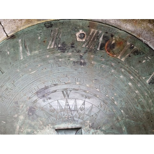 921 - Super Star Lot: A Mid 18th century sundial By John Alment Dublin, active 1740-1787  Opticial and ins... 