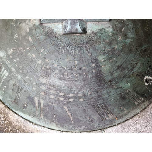 921 - Super Star Lot: A Mid 18th century sundial By John Alment Dublin, active 1740-1787  Opticial and ins... 