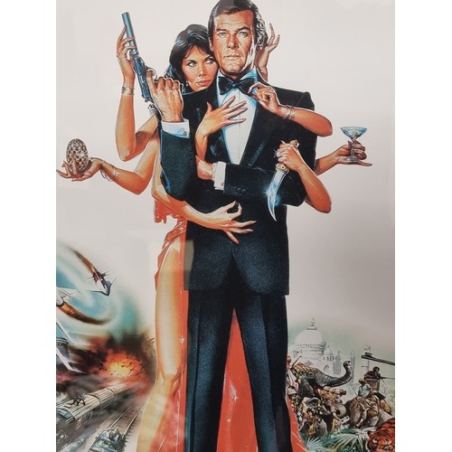 102 - Star Lot: A superb large genuine vintage James Bond film screen print poster by Renato Casaro and Da... 