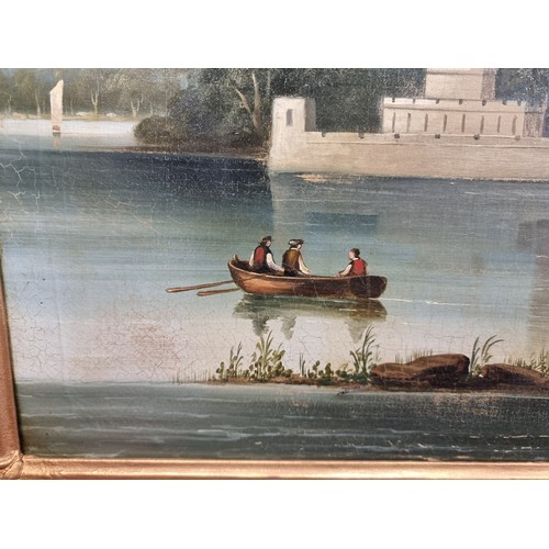 109 - Star Lot: A super and large late 18th century British / Irish school oil on canvas painting titled '... 