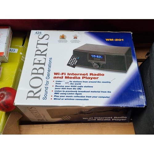 1009 - A new in box Robert's digital wifi internet radio and media player with remote.. Previously in aucti... 