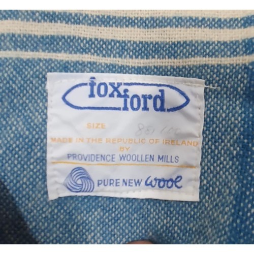 1023 - A lot of Seven extra pure new wool large double Foxofrd Irish vintage blankets. previously in auctio... 