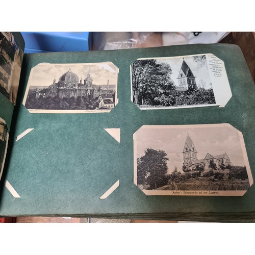 1000 - A very large magnificent early 20th century post card album filled with stunning European scenes. pr... 