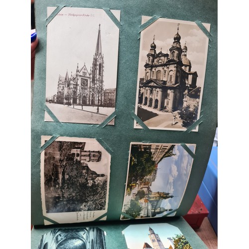 1000 - A very large magnificent early 20th century post card album filled with stunning European scenes. pr... 