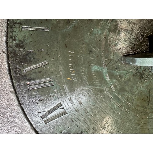 921 - Super Star Lot: A Mid 18th century sundial By John Alment Dublin, active 1740-1787  Opticial and ins... 