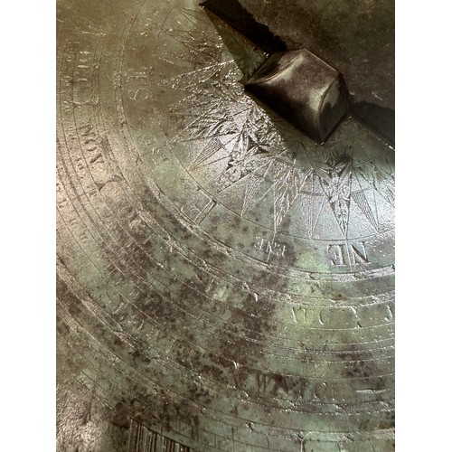 921 - Super Star Lot: A Mid 18th century sundial By John Alment Dublin, active 1740-1787  Opticial and ins... 