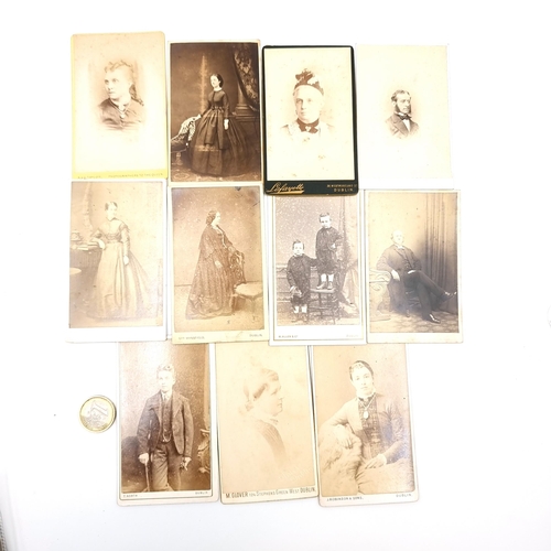 44 - A collection of eleven antique photographs Circa 1800's taken by various Dublin photographers. Items... 