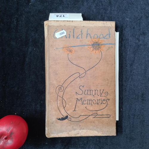 174 - An early 20th century memory album / scrapbook titled ' Childhood Sunny Memories '. This book contai... 