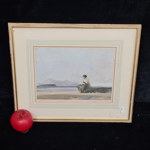 97 - A hand signed William Russell Flint print of one of his original watercolour paintings featuring a f... 