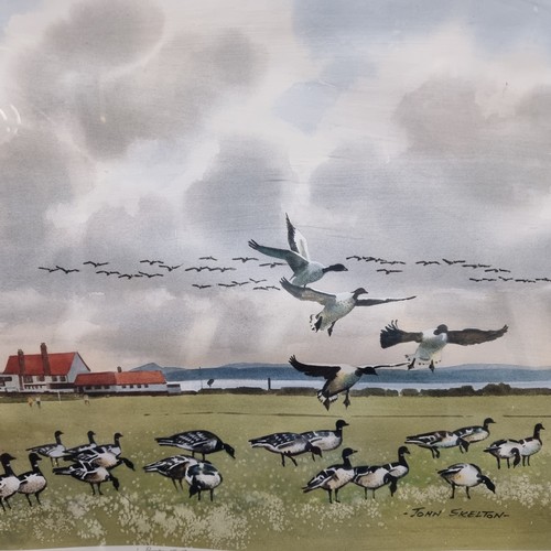 88 - A large limited edition 65 / 200  hand signed John Skelton print titled ' Brent Geese on Royal Dubli... 