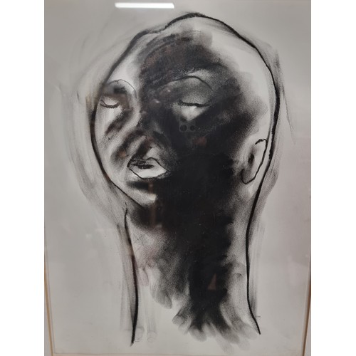 100 - Star lot: Valerie Joyce (Irish. Contemporary) A stunning original charcoal on paper drawing / painti... 