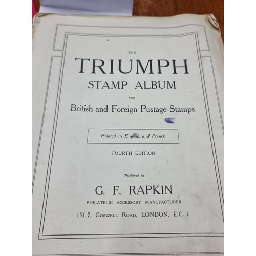 209 - A fantastic Fourth Edition of the Triumph Stamp Album for British and Foreign stamps. Printed in Eng... 