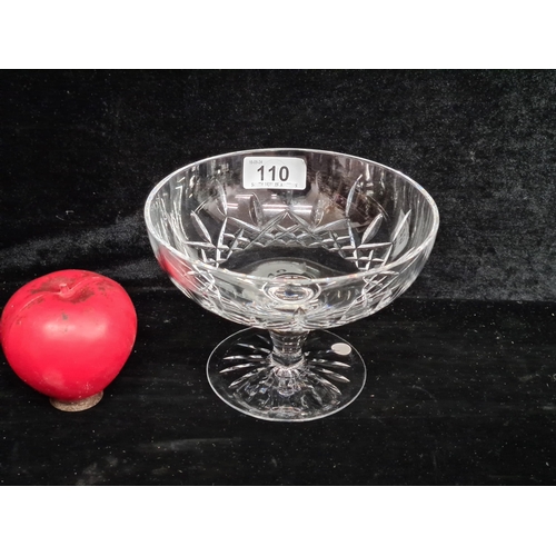 110 - A gorgeous Waterford Crystal footed bowl. In good condition with acid mark to base.