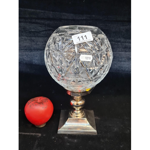 111 - A beautiful WATERFORD CRYSTAL HURRICANE LAMP which was issued to celebrate the MILLENNIUM in the yea... 