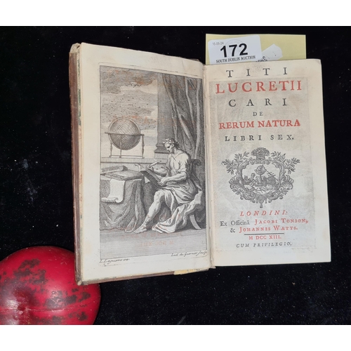 172 - A highly interesting antique hardback book titled 