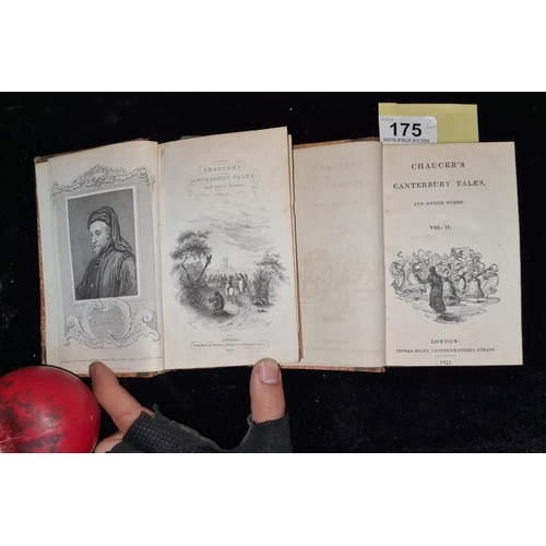 175 - Two interesting hardback books titled '' Chaucer's Canterbury Tales and Other Poems, Vol 1 & 2. Publ... 