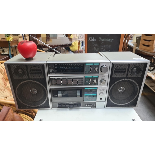 429 - A super vintage SANYO Japan boombox stereo and graphic equalizer. Compo System C 30. These are selli... 