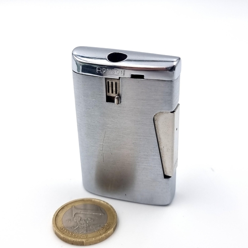 14 - A Ronson gas lighter in polished satin finish. Comes in original presentation box.