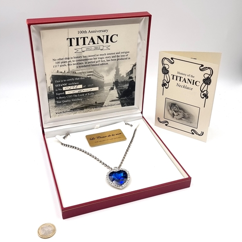 38 - A limited edition 298/1517  commemorative 100th anniversary titanic necklace entitled 'Le Coeur De L... 