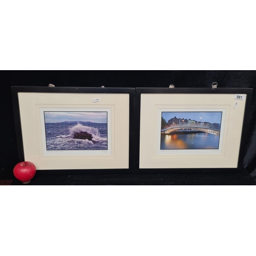 81 - Two fabulous original photographs featuring 'The Ha'penny bridge, Dublin' and 'Dublin Bay'. 'Greenwa... 