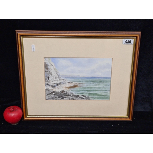 85 - A super M. McGoveran (Irish, Postwar) watercolour on textured paper painting titled 'Incoming Tide, ... 