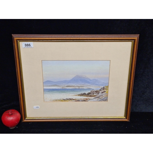 86 - A beautiful M. McGoveran (Irish, Postwar) watercolour on textured paper painting titled 'Muckish and... 