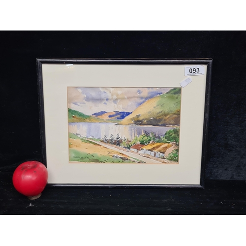 93 - A charming early 20th century watercolour on paper painting titled 'Killary Harbour, Connemara'. Fea... 