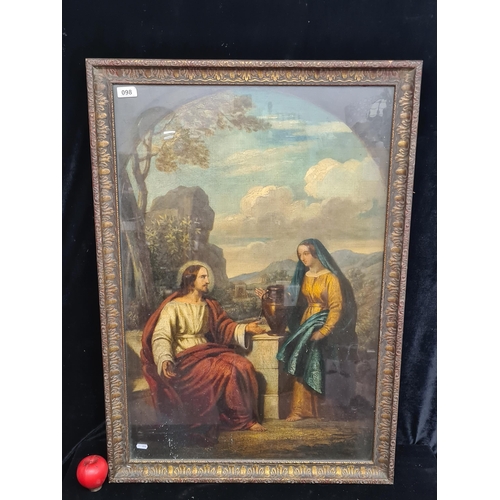 98 - Star Lot: A large fabulous Flemish school 19th century oil on canvas painting. Features Jesus and th... 