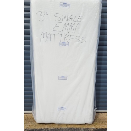 1008 - Star Lot : As new Emma Mattress 3ft wide by 6'6 long mattress. If purchased we need to get them in s... 