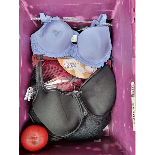 459 - A box containing Nine brand new bras, all with tags including brands such as Chantelle, Wonderbra an... 