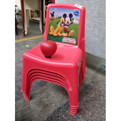 491 - Four adorable childrens Mickey Mouse Clubhouse chairs