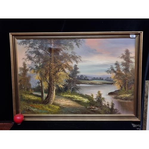 107 - Star lot: Clara Inness (American b. 1874 - d. 1932) A large original oil on canvas painting featurin... 