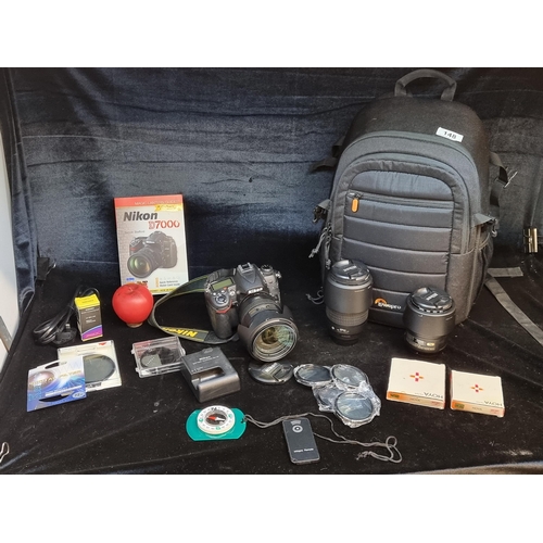 148 - Star Lot: An excellent lot of photography equipment including a Nikon D7000 with a AF-S NIKKOR 18-20... 