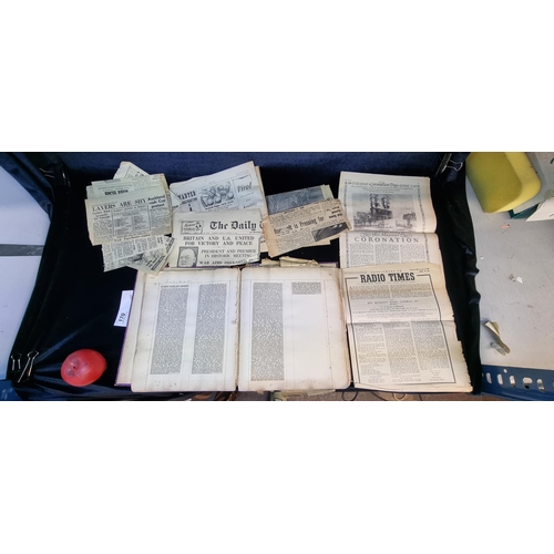 170 - An antique scrap book containing newspaper cuttings dating to 1916. Very intriguing full of Irish hi... 