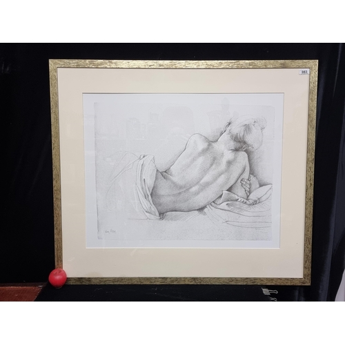 83 - A large fabulous high quality giclee print of an original charcoal drawing by Van Hove. Features lif... 