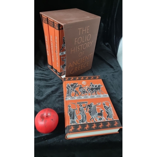 729 - The Folio Society 'The History of Ancient Greece' four-volume set. Includes 'The Lyric Age,' 'The Pe... 