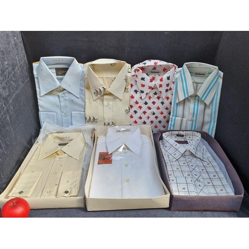 419 - A selection of gentlemen's 100% cotton Irish manufactured shirts including three vintage Clubman shi... 