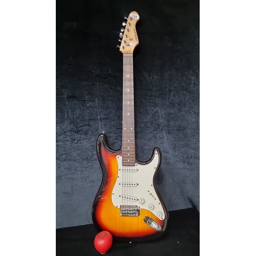 755 - Aria STG Series electric guitar with a classic sunburst finish and a maple neck. Auction tagged, Sou... 