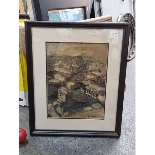 893 - Star lot: An original oil on canvas board painting after George Campbell R.H.A. (b.1917 - d.1979) ti... 