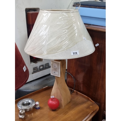 919 - A gorgeous brand new  Paul Costello twist base wooden lamp complete with original tag. RRP €95