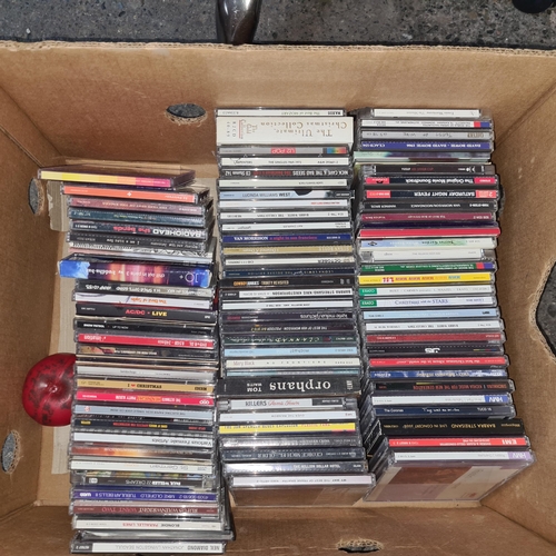 989 - A box containing a large selection of CD's covering various artists including U2, David Bowie and Ba... 