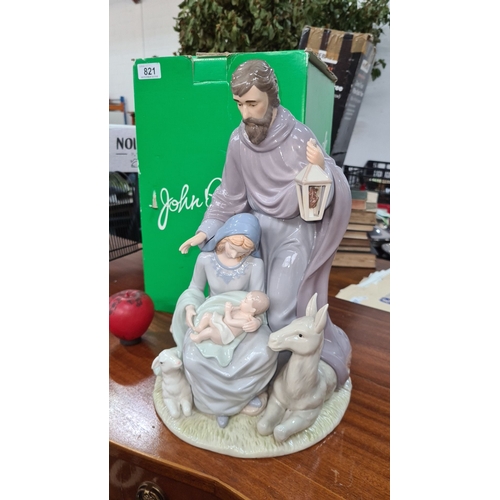 821 - Star Lot : A very large John Beswick porcelain figurine depicting a Nativity scene, holy family with... 