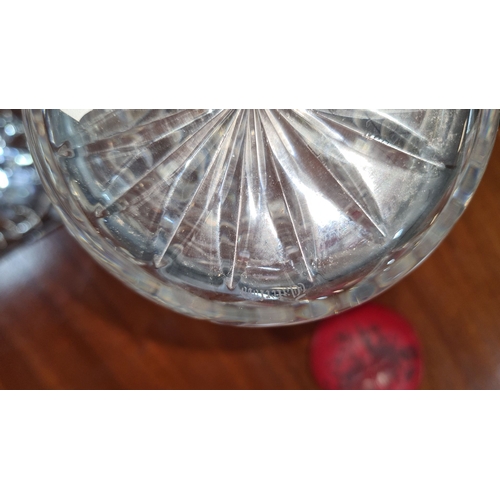 876 - Elegant Waterford Crystal carafe, featuring classic diamond and wedge cuts, enhancing its sparkle an... 