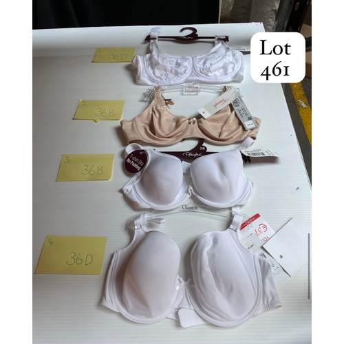 461 - A box containing Eight brand new bras, all with tags including brands such as Chantelle and Triumph.... 