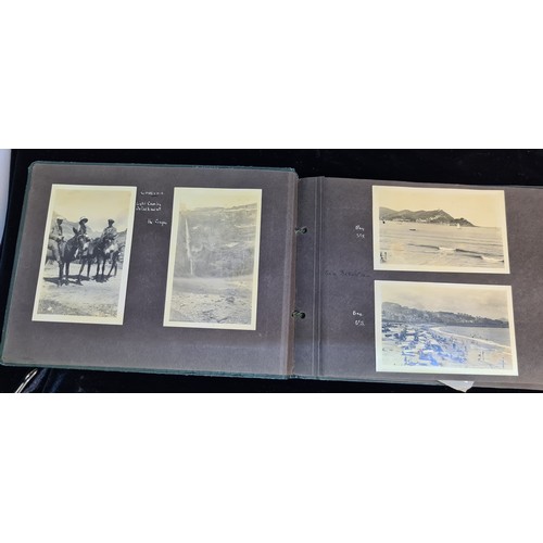 138 - A magnificent early 20th century circa. 1920s filled photo album of families, friends and French sce... 