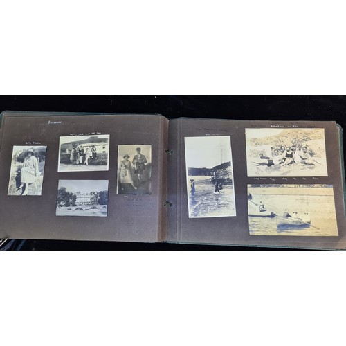 138 - A magnificent early 20th century circa. 1920s filled photo album of families, friends and French sce... 