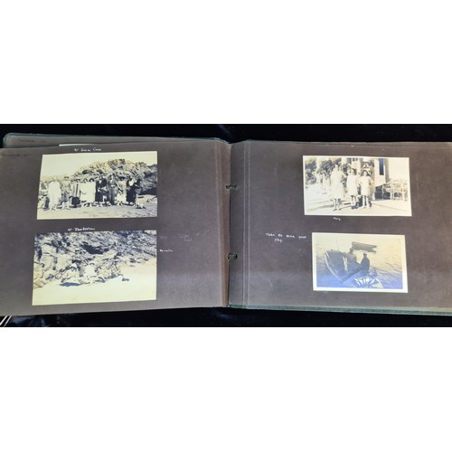 138 - A magnificent early 20th century circa. 1920s filled photo album of families, friends and French sce... 